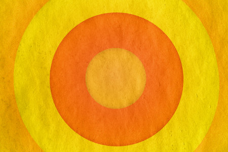 abstract vintage background with circles on old retro paper textureの写真素材