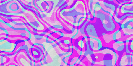 abstract background with pink and purple wavy lines and spots.の写真素材