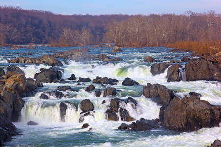 Great Falls National Park in Virginia and Maryland, USAの写真素材