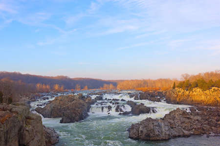 Great Falls National Park in Virginia and Maryland, USAの写真素材