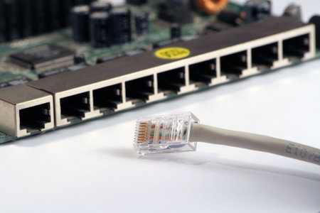 LAN cable disconnected from RJ45 sockets