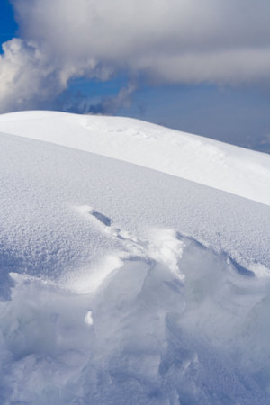Breathtaking snowy Swiss mountains landscape