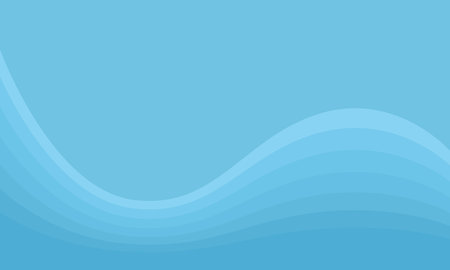 Abstract light blue background. Smooth wavy sea green geometry. Waves and bends. Vector monochrome illustration in flat styleのイラスト素材