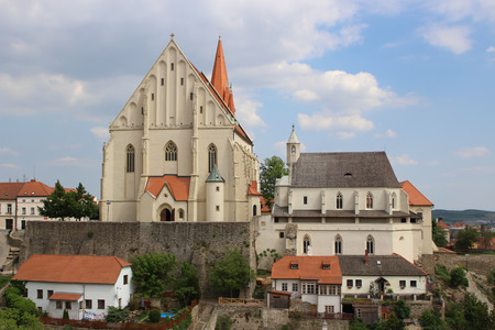 St. Nicholas' Church and St. Wenceslas chapel, Znojmo, Czech Republicのeditorial素材