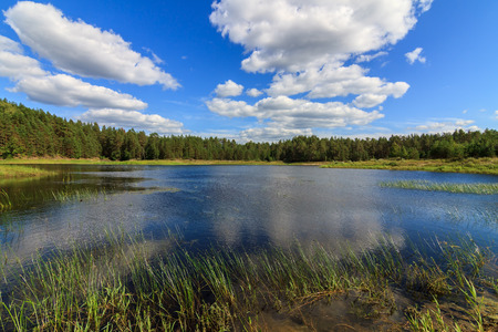 Siberian lakeの写真素材