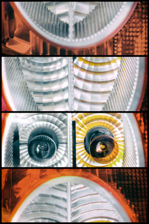 Unusual abstract image as the background in red and white tones, eyesの写真素材