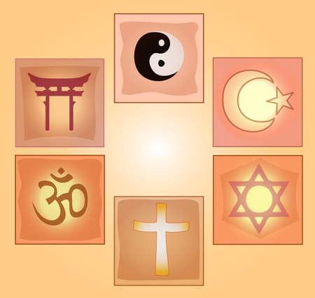 Set religious symbols on a sunny background
のイラスト素材