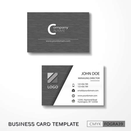 Vcard business card set gray.のイラスト素材