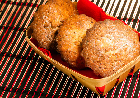 made homemade muffins , photographed closeupの写真素材