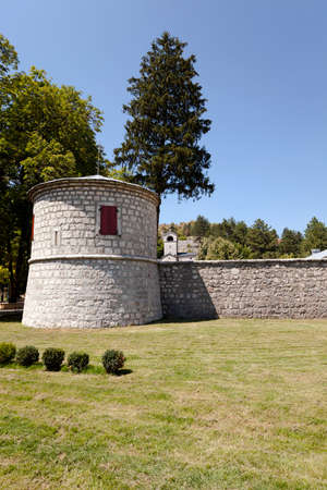 part of the building of the monastery - a monastery, located in Cetinje, Montenegroの写真素材