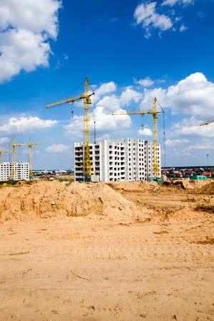 construction of the new house in the new area in the city. Belarusの写真素材