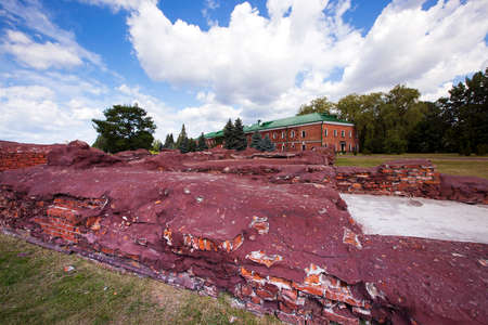 the preserved ruins of buildings of the Brest fortress. Belarusの写真素材