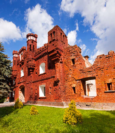 the preserved ruins of buildings of the Brest fortress. Belarusのeditorial素材