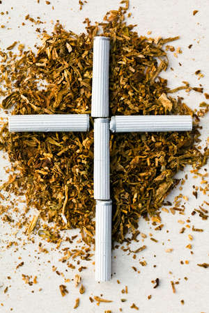 cigarettes, photographed in close-upの写真素材