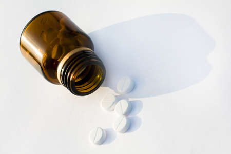 different medicines, pills, photographed in close-upの写真素材