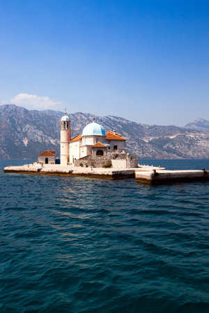 Church of the Virgin of Rock located in the Kotor bay, Montenegro. Summerの写真素材
