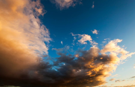 blue sky, where the clouds float light color