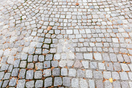 old road made of stone, photographed close upの写真素材