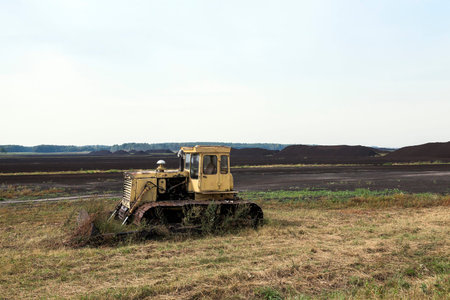a field in which is carried out peat extraction,
