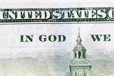 photographed close-up of American paper money worth one hundred dollars, the new American bilの写真素材