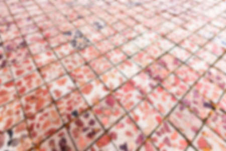 old road made of stone, photographed close-up, defocusedの写真素材