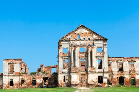 the ruins picture ancient fortress of the 16th century, situated in the village of Ruzhany Grodno...