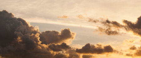 photographed part of a colorful sky with clouds at sunset, sun dawn