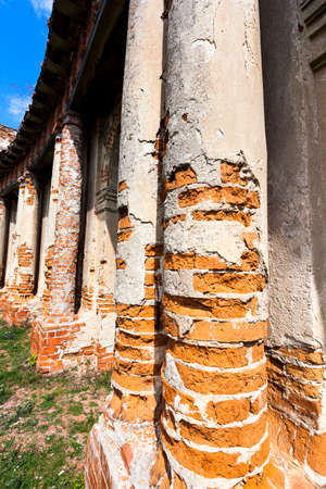 the ruins of an ancient fortressの写真素材