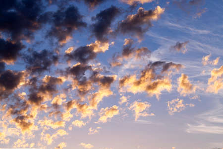 sunset sky . close-upの写真素材