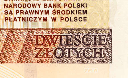 Polish banknotes, close-upの写真素材