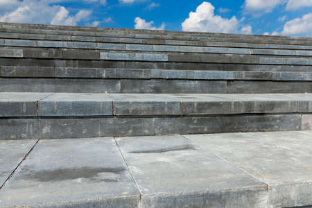 Stairs made of concrete, close-upの写真素材