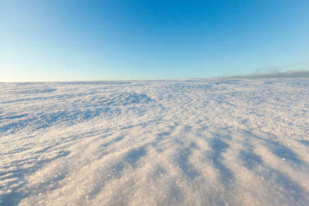 winter landscape, a fieldの写真素材