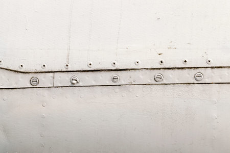 metal surface with rivets