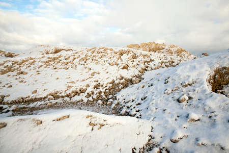 sand under the snowの写真素材