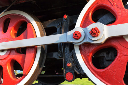 old steam locomotive close-up