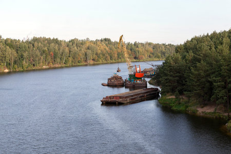 logging on a river