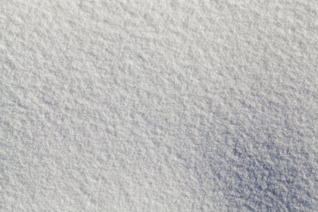 Photo snow after a snowfall, which lies on the field in winter. Smooth surface, photographed...
