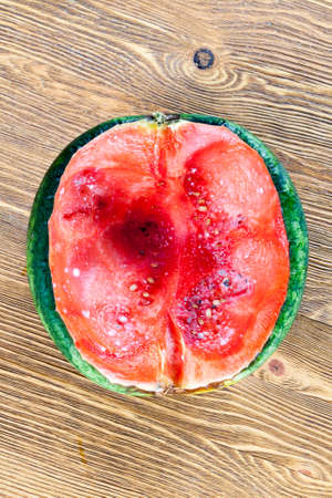 watermelon with a moldの写真素材
