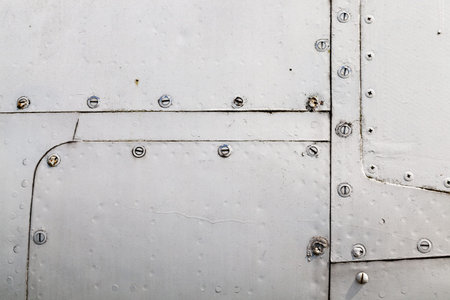 metal surface with rivets