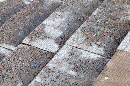 wet stone stairsの写真素材