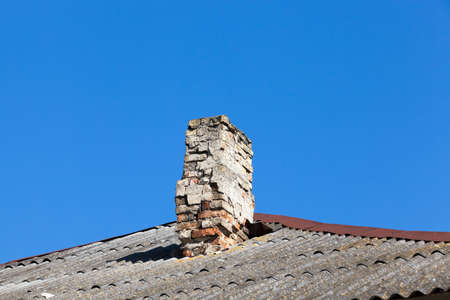 Old brick chimneysの写真素材