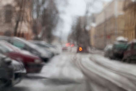 Blurred Road image and defocusingの写真素材