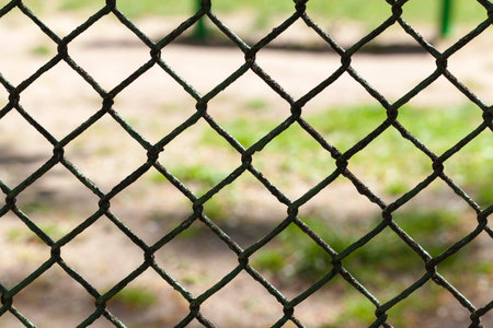 details of metal fence from the lattice, close-up photo