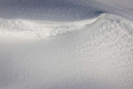 white snow in the winter season, Photo in frosty morningの写真素材