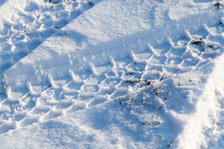 snow photographed in the winter season, which appeared after a snowfall. close-up,の写真素材