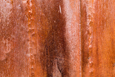 old metal surface part of the old building is exposed to water and other things that are destroyed...