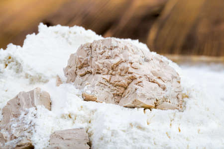 yeast in flourの写真素材