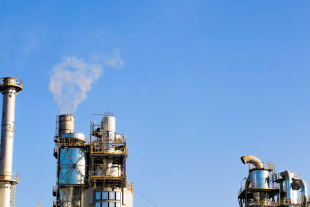 the top of the new metal structure on the farm, modern technology in agricultureの写真素材