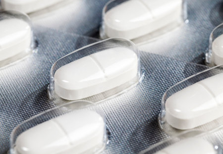 packaged new medications for treating viral or bacterial infections, closeup