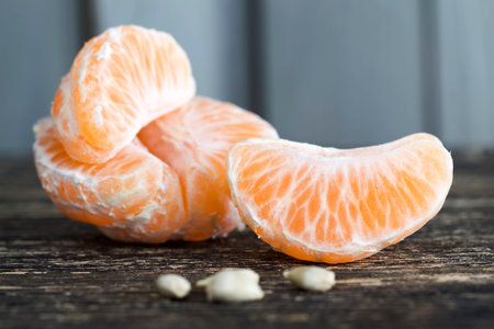 delicious tangerines or orange oranges, close-up of citrus fruits